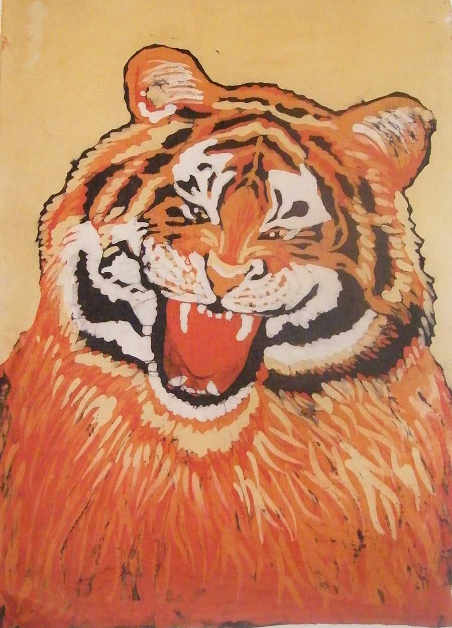 batik tygrys małgorzata jaskłowska
