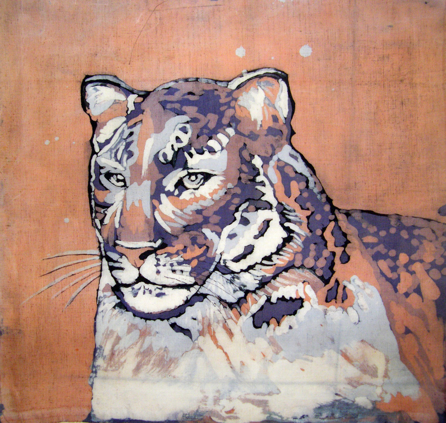 batik tygrys małgorzata jaskłowska