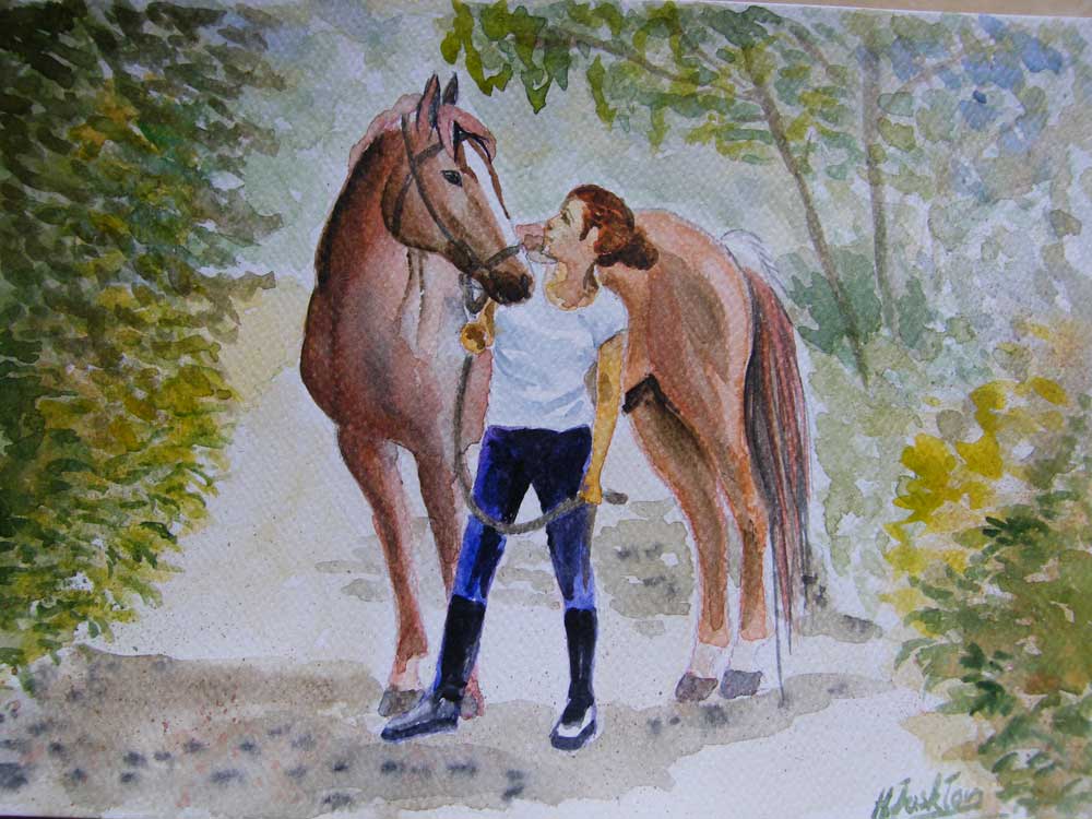 akwarela koń - Małgorzata Jaskłowska
