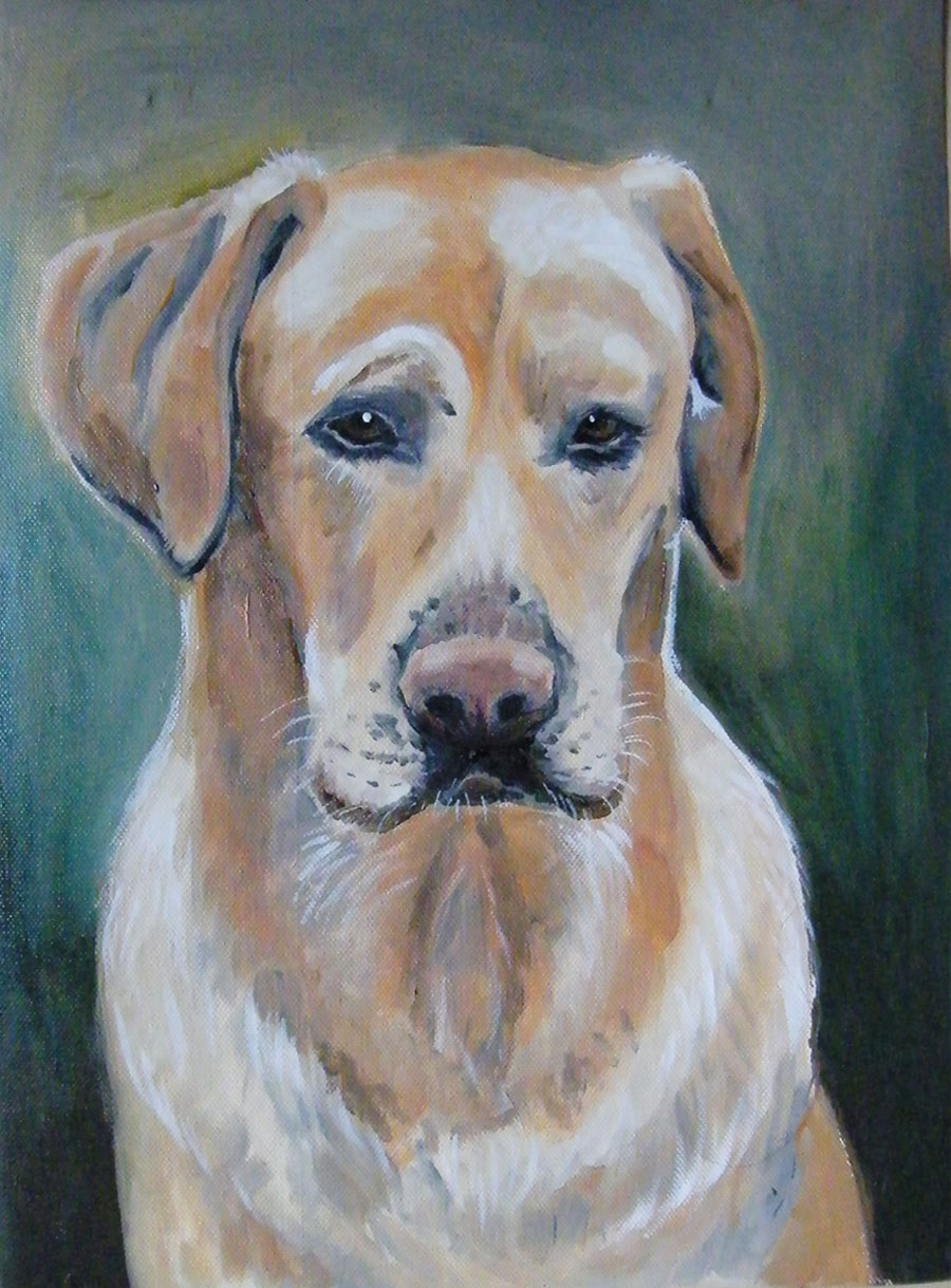 obraz olejny portret psa malgorzata jaskłowska