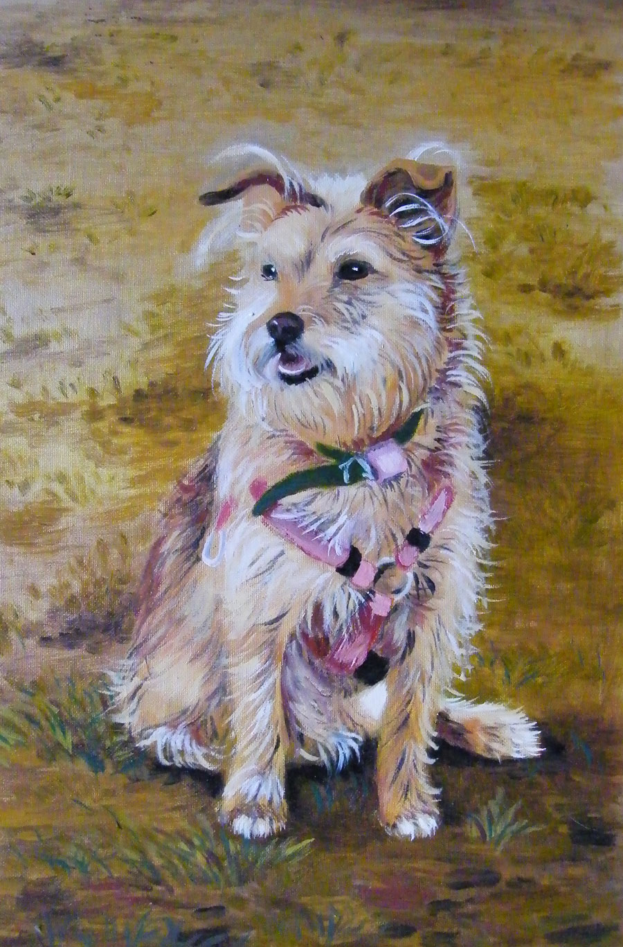 obraz olejny portret psa malgorzata jaskłowska